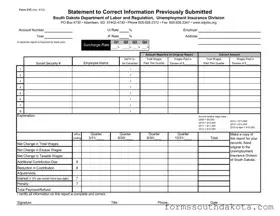 Blank South Dakota From 21C PDF Form